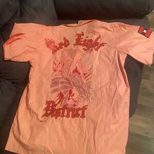 Red Graphic button up size medium